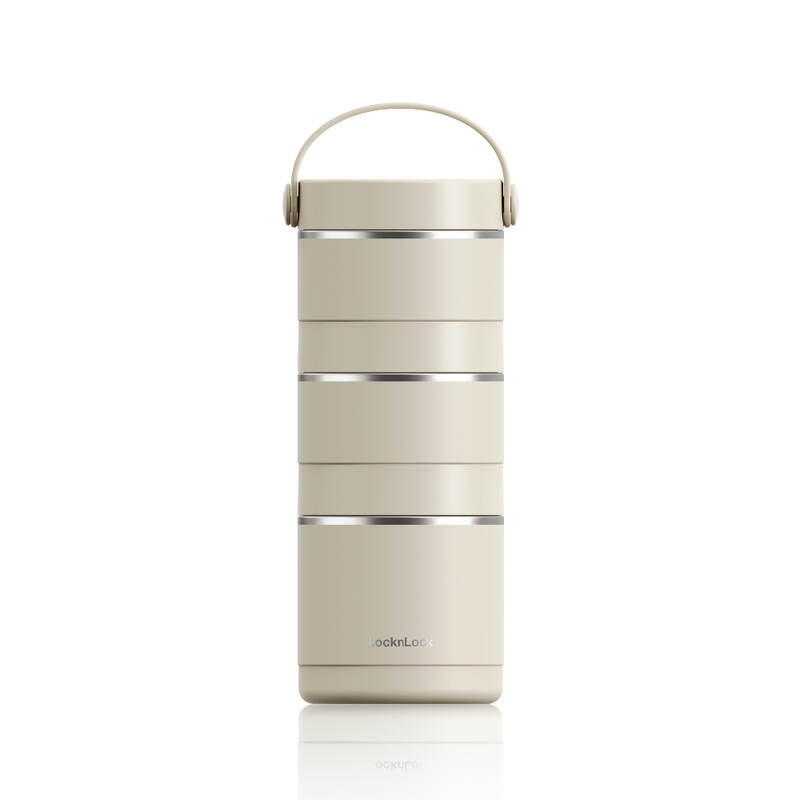 Bộ hộp cơm giữ nhiệt LocknLock Tower Vacuum Lunch Box (380MLx2, 400MLx1) - 3 màu (Be, Nâu, Xanh Lá Đậm) - LHC8058 image number null
